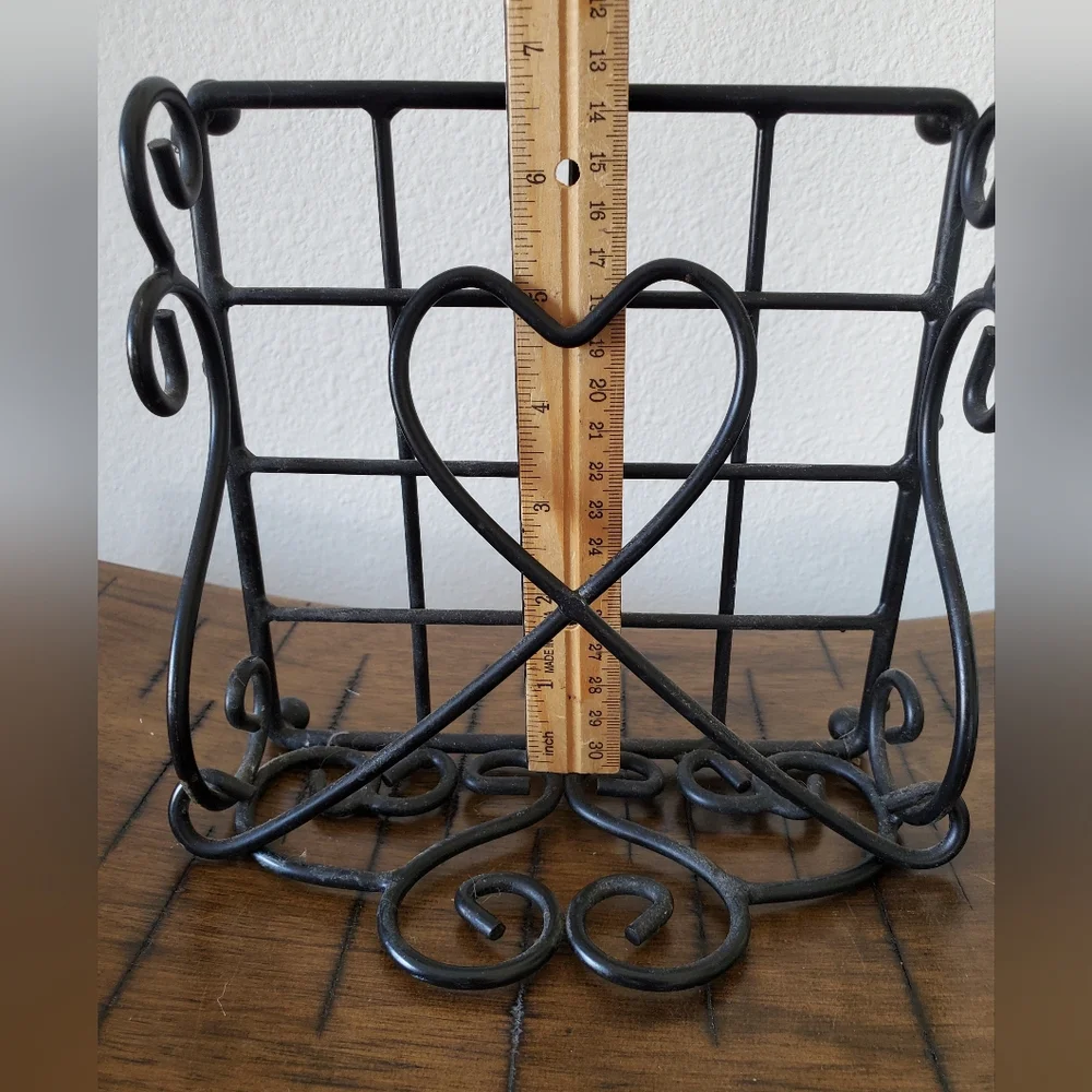 Wrought Iron Picnic Napkin Holder Patio Mail Office Desk Organizer Holder